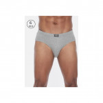 Men Pack of 6 Grey Melange Solid Briefs 8035-0305