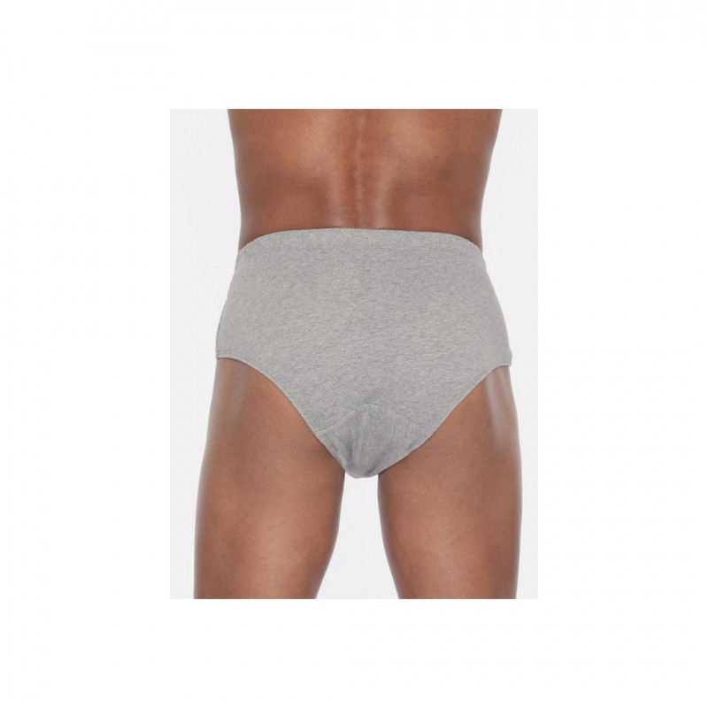 Men Pack of 6 Grey Melange Solid Briefs 8035-0305