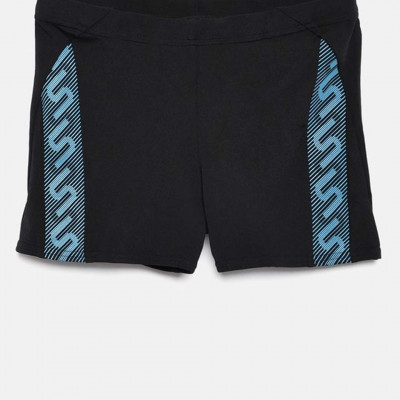 Men Printed Black Monogram Aquashort Swim Shorts