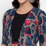 Women Multicoloured Printed Open Front Shrug