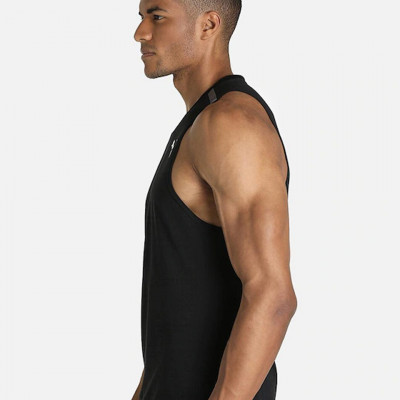 Men Black TRAIN JACQUARD Gym Vest