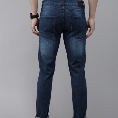 Men Blue Vapour Tapered Fit Low-Rise Light Fade Stretchable Jeans